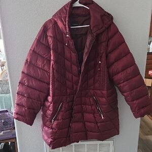 Lane Bryant Burgundy Puffer Jacket
